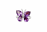 925 Silver Amethyst Ring – Elegant Purple Gemstone Jewelry