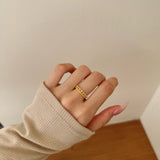 Golden tone petite ring