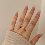 Golden tone petite ring