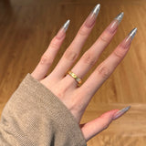 Simple silver ring