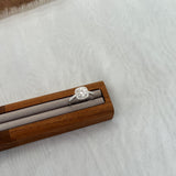 Glowing box silver ring