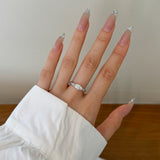Marquise silver ring