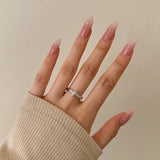 Pear Silver Ring