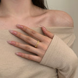 Golden tone petite ring