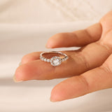 Infinite sparkle silver ring