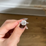 Glowing box silver ring