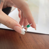 Emerald baguette ring