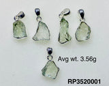 💎 Raw Green Amethyst Gemstone Pendant in Sterling Silver