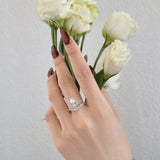 Moon Pearl Silver Ring