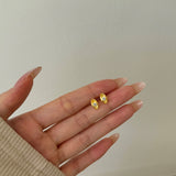 Moon Glow Silver Studs 18k