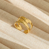 Dress Ring – Gold Plated Stainless Steel Fashion Ring