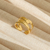 Dress Ring – Gold Plated Stainless Steel Fashion Ring