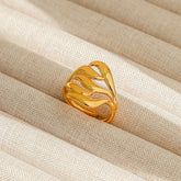 18K Plated Ring – Stainless Steel with Gold Finish