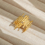 Fashion 18K Plated Ring – Gold Plated Stainless Steel Style