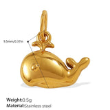 Whale Pendant – Gold Plated Stainless Steel Ocean Design