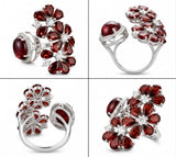 925 Garnet Silver Ring – Elegant Sterling Silver Gemstone Jewelry