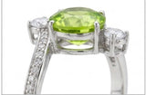 925 Silver Peridot Ring – Elegant Green Gemstone Jewelry