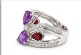 Amethyst and Garnet Ring – Stylish Dual Stone Jewelry