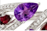 Amethyst and Garnet Ring – Stylish Dual Stone Jewelry