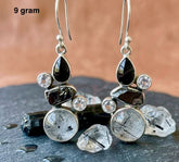 Black Onyx and Black Rutile Earring – Bold Gemstone Jewelry