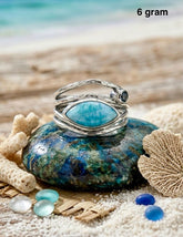 Larimar Ring – Elegant Blue Stone Jewelry