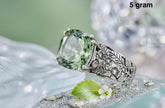 Green Amethyst Ring – Elegant Pastel Gemstone Jewelry