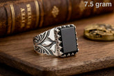 Black Onyx Men Ring – Bold Black Stone Jewelry