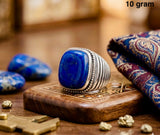 Lapis Men Ring – Bold Blue Stone Jewelry