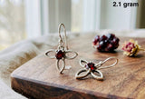 Garnet Earring – Elegant Deep Red Gemstone Jewelry