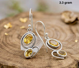 Citrine Earring – Elegant Golden Yellow Gemstone Jewelry