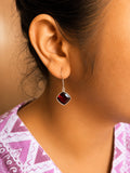 Garnet Earring – Elegant Deep Red Gemstone Jewelry