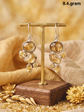 Golden Rutile Earring – Elegant Crystal Stone Jewelry