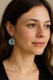 Handcrafted Turquoise Beaded Dangle Earrings – 925 Sterling Silver Boho Jewelry