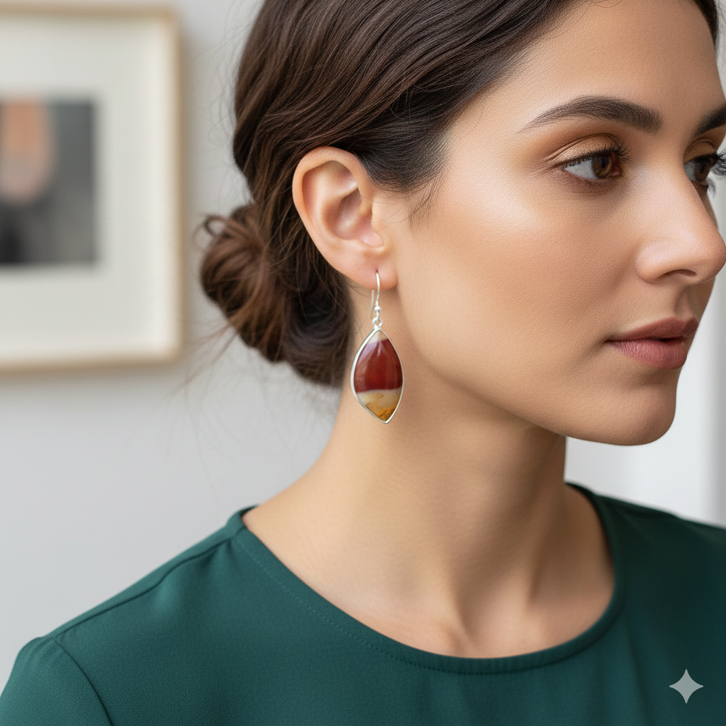 Mookaite Fancy Cabochon Earrings