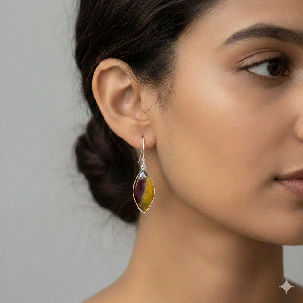 Mookaite Marquise Cabochon Earrings