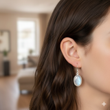 Moonstone Oval Cabochon Earrings