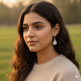 Moonstone Pear Cabochon Earrings
