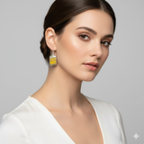 925 Sterling Silver Bumble Bee Jasper Fancy Cabochon Earrings – Bold 1.5" Handmade Gemstone Jewelry