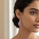 Phosphosiderite Pear Cabochon Earrings