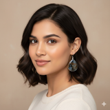 Pietersite Pear Cabochon Earrings