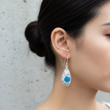 Chic 925 Sterling Silver K2 Jasper Fancy Cabochon Earrings – Elegant 1.5" Handmade Jewelry