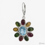 Tourmaline and Blue Topaz pendant