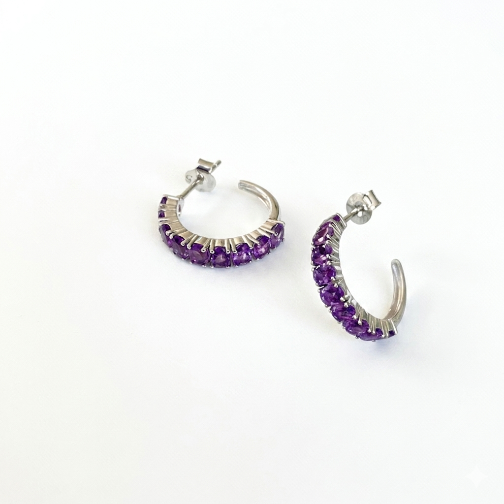 Amethyst earring