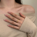 Golden tone petite ring