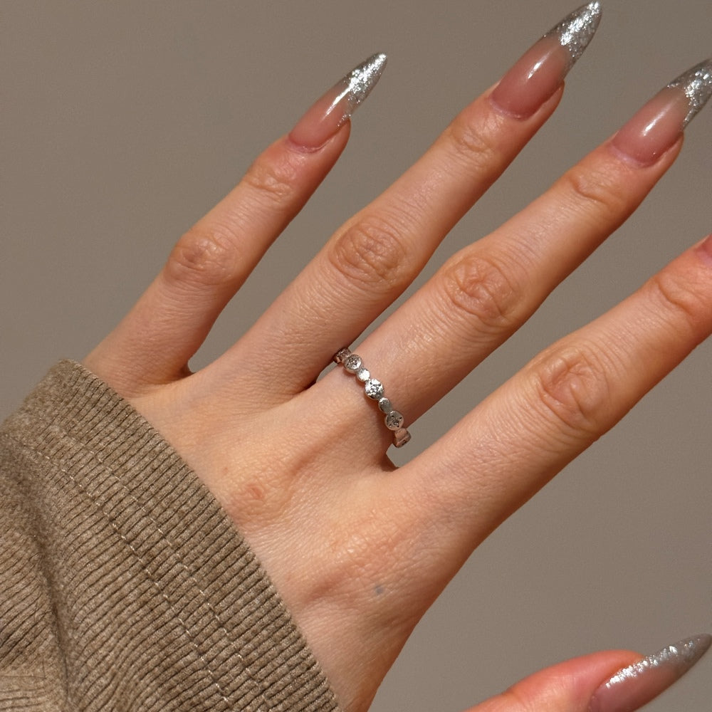 Uptown silver funk ring