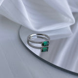 Emerald baguette ring