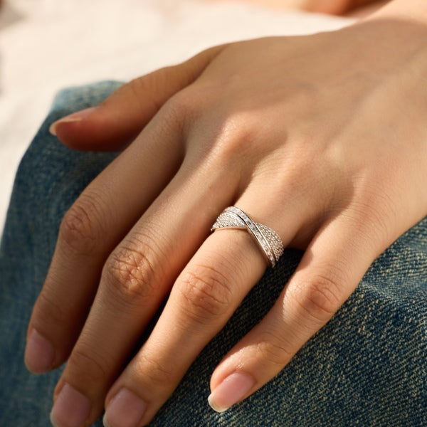 Silver endless ring