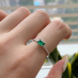 Emerald baguette ring