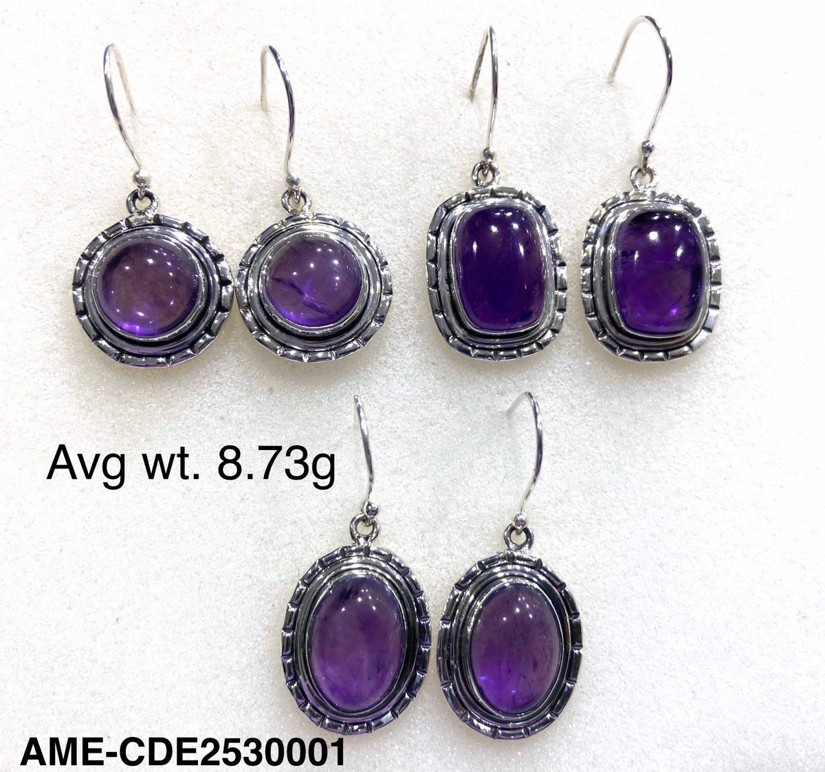 Natural Amethyst Earrings – 925 Sterling Silver Purple Gemstone Earrings, Handcrafted Elegant Birthstone Jewelry