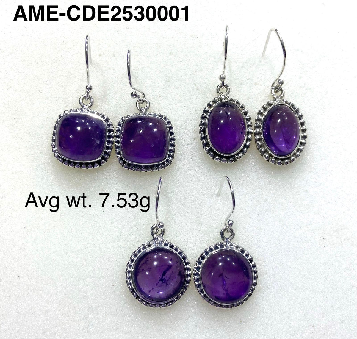 Natural Amethyst Earrings – 925 Sterling Silver Purple Gemstone Earrings, Handcrafted Elegant Jewelry